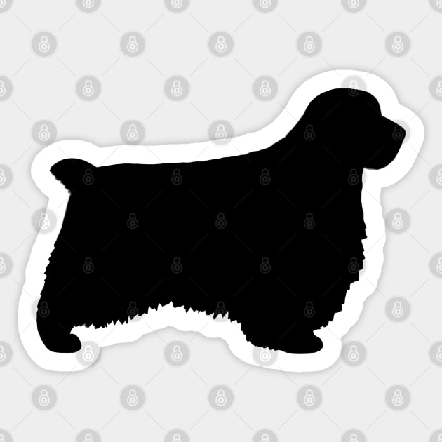 Clumber Spaniel Silhouette Sticker by Coffee Squirrel